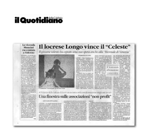 Alvaro E. (2011) “Il locrese Longo vince il Celeste: il giovane talento ha esposto una sua opera anche alla Biennale di Venezia”